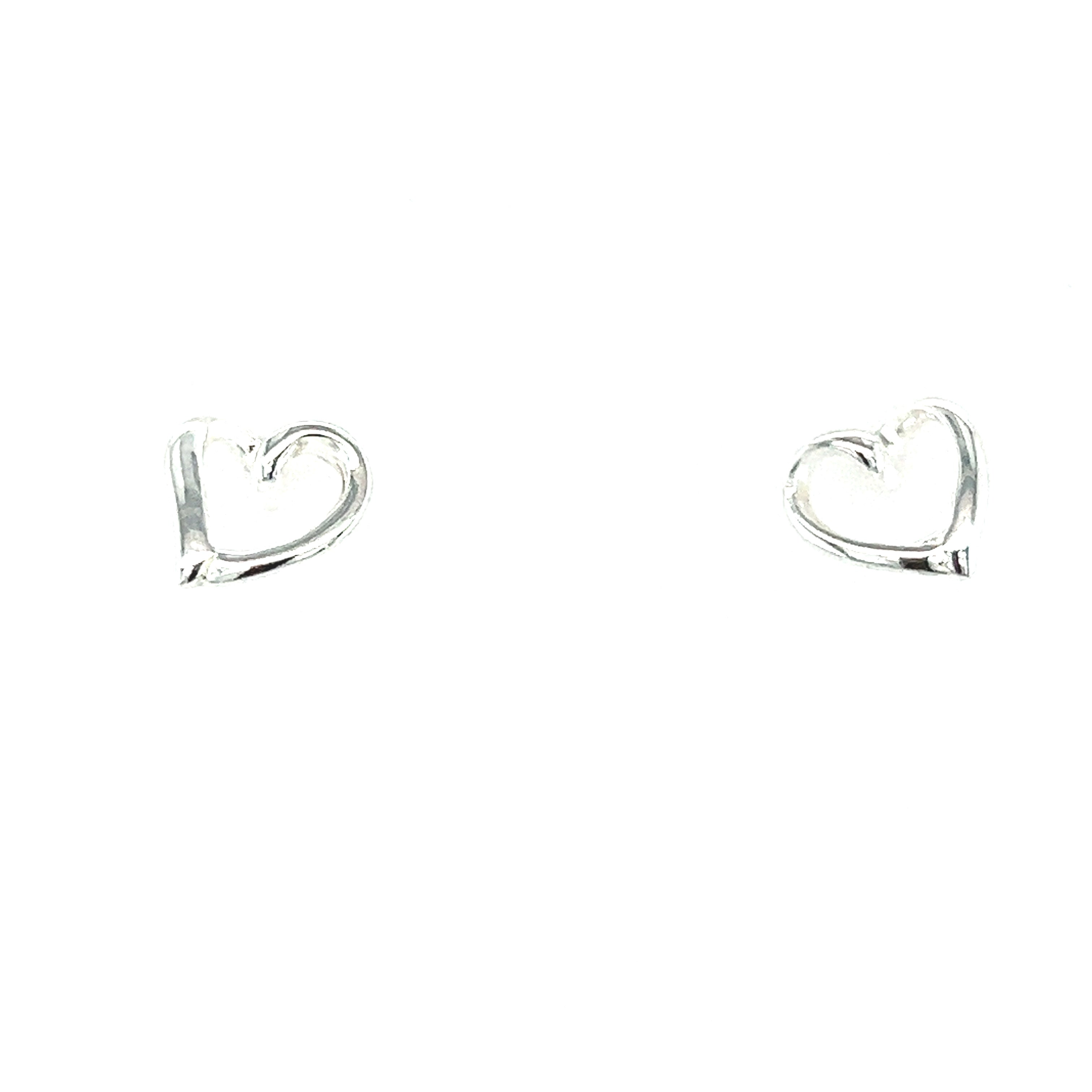 Sterling Silver Tiny Heart Earrings | Silver Willow Jewellery