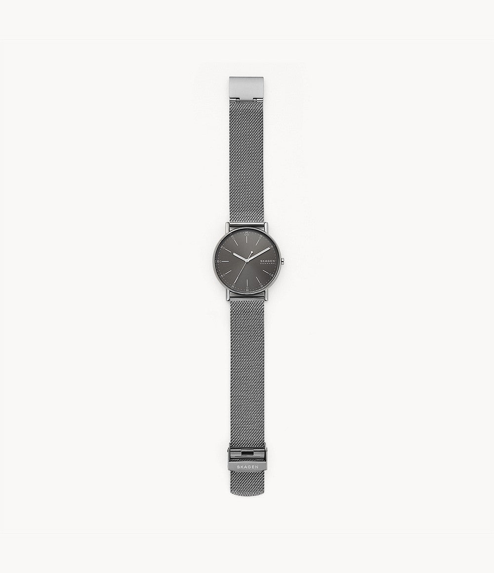 Signatur Three-Hand Grey Steel Mesh Watch SKW6577 – Jessop Jewellers